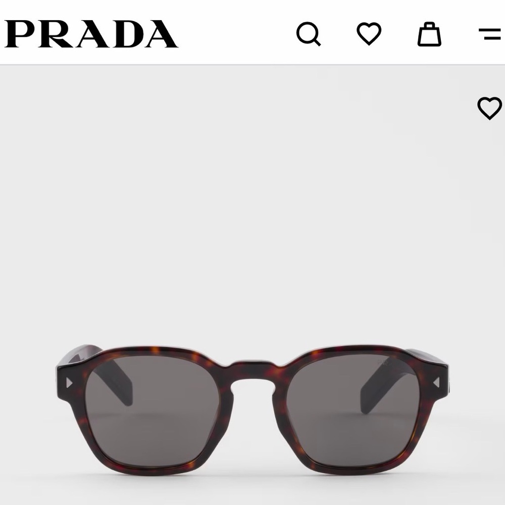 Prada Sunglasses with the iconic metal plaque